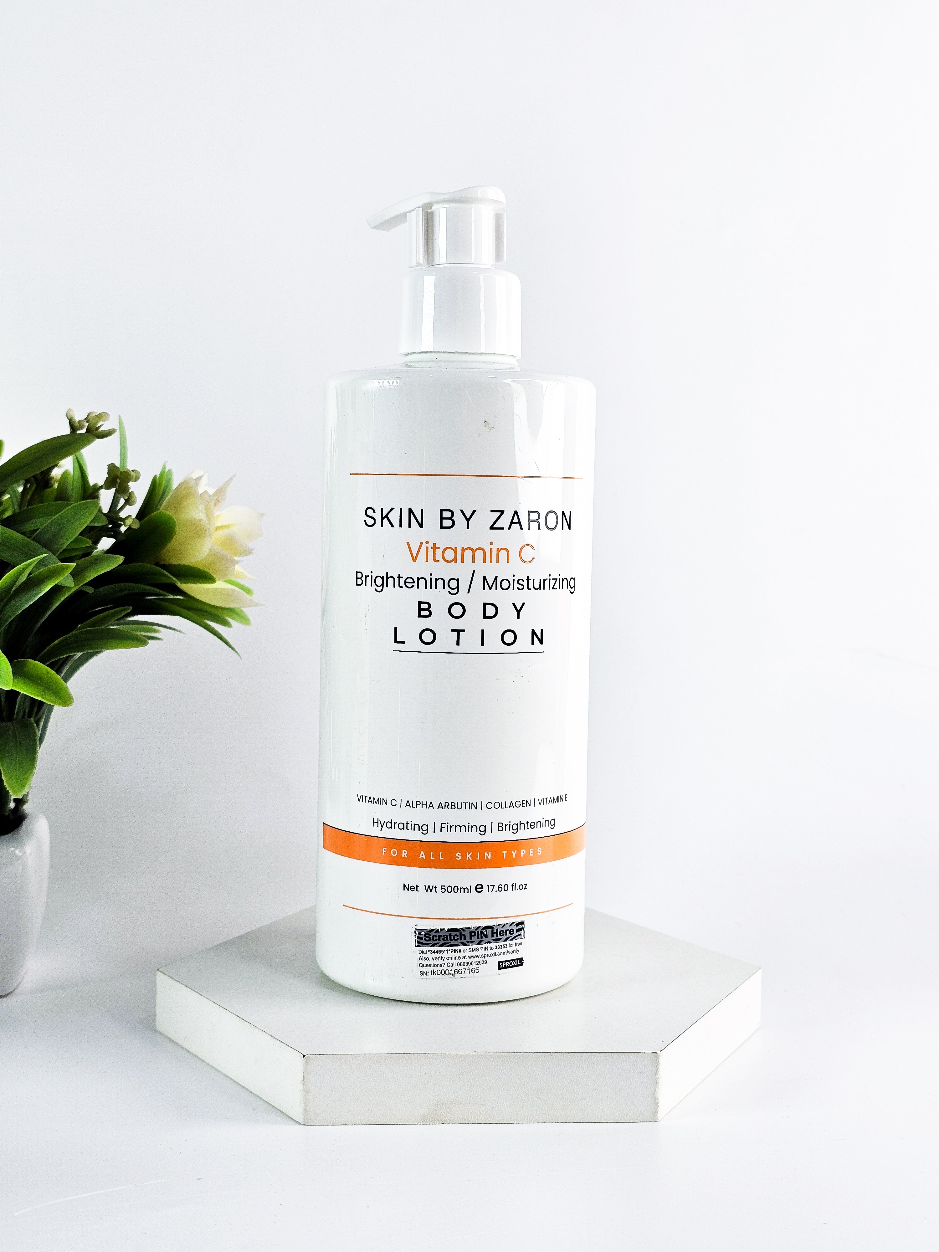 Skin By Zaron Vitamin C Brightening & Moisturizing Body Lotion