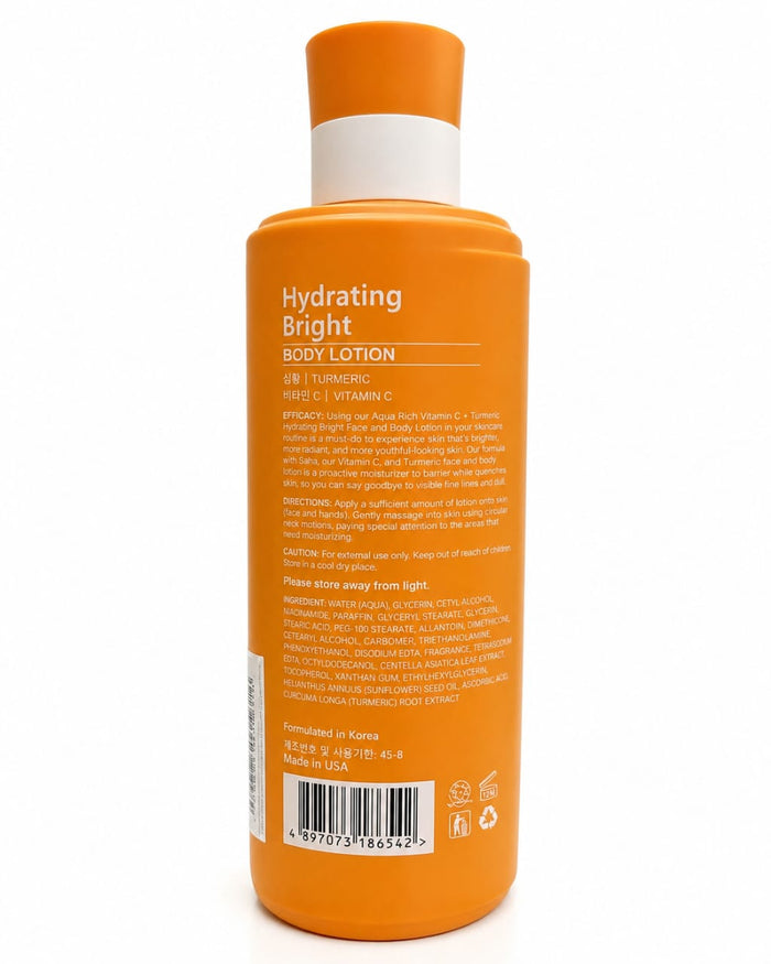 Aqua Rich Hydrating Bright Body Lotion With Turmeric & Vit C