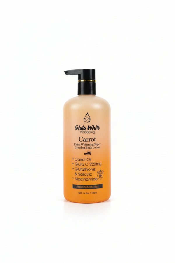 Gluta White 150000mg Carrot Extra Whitening Super Glowing Body Lotion