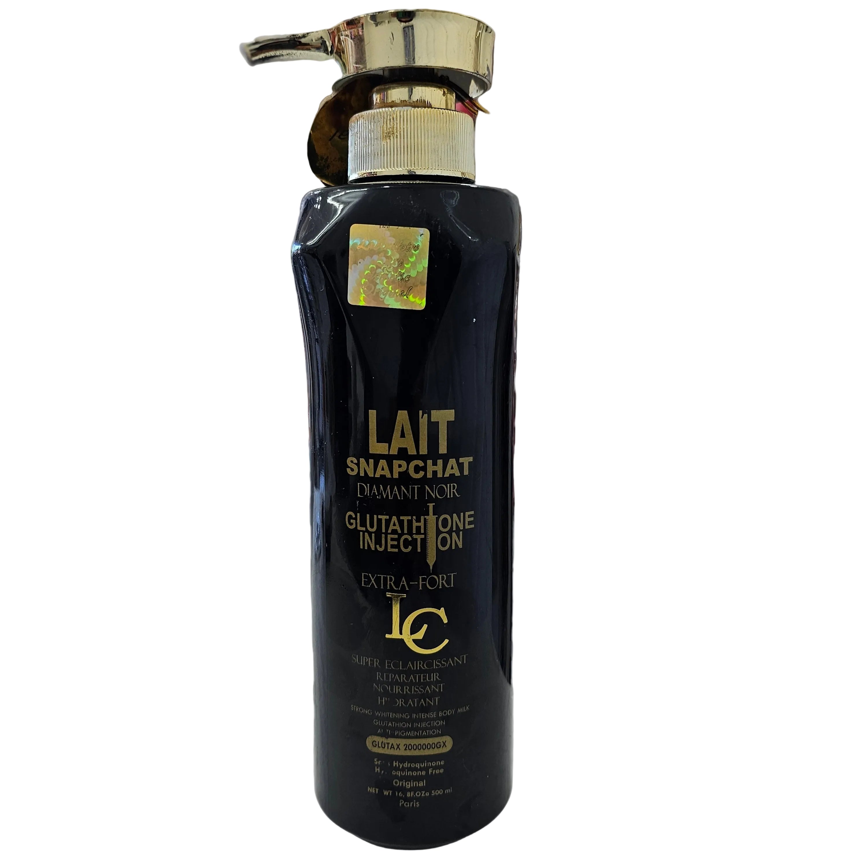 Lait Snapchat Diamant Noir Glutathione Injection Extra-Fort Body Milk