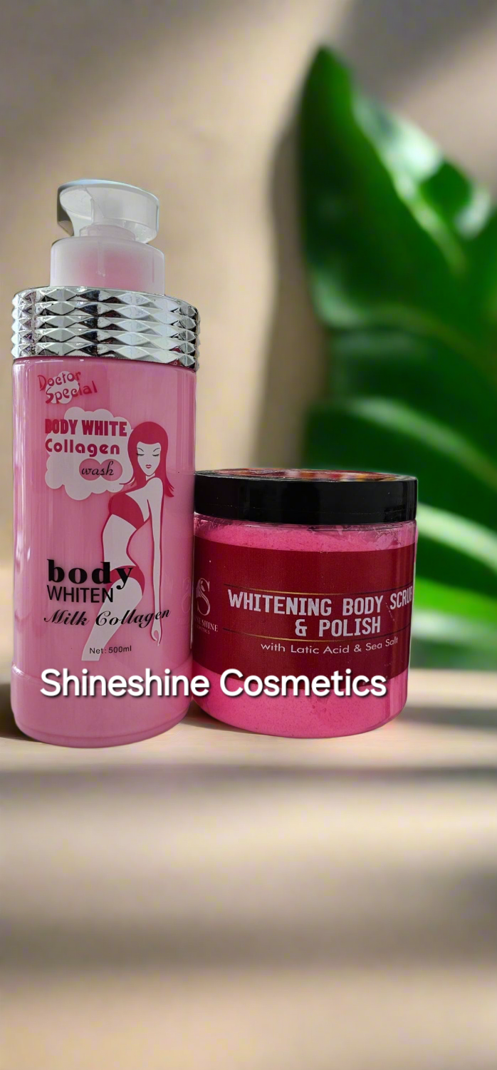 Doctor Special Body White Collagen Set (Body Wash + Whitening Scrub & Polish)