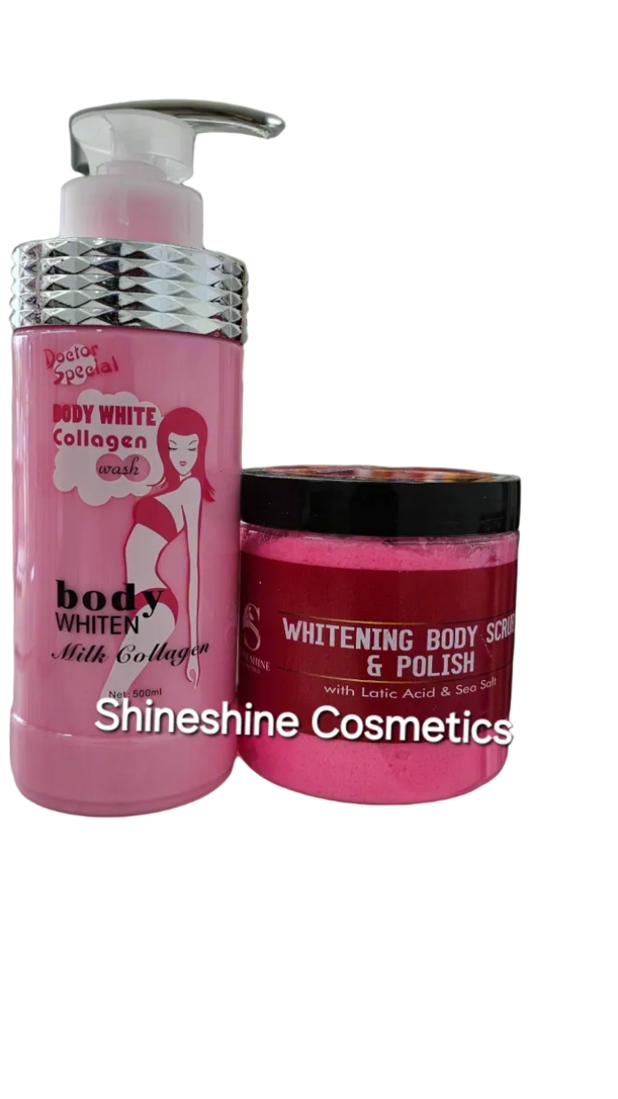 Doctor Special Body White Collagen Set (Body Wash + Whitening Scrub & Polish)