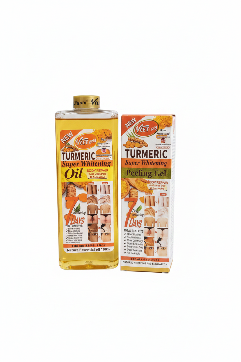 Veetgold Turmeric Extra Lightening Oil & Peeling Gel Set