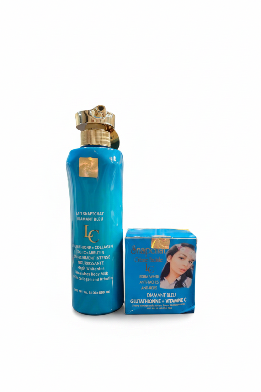 Snapchat Diamant Bleu Body Lotion & Face Cream Set