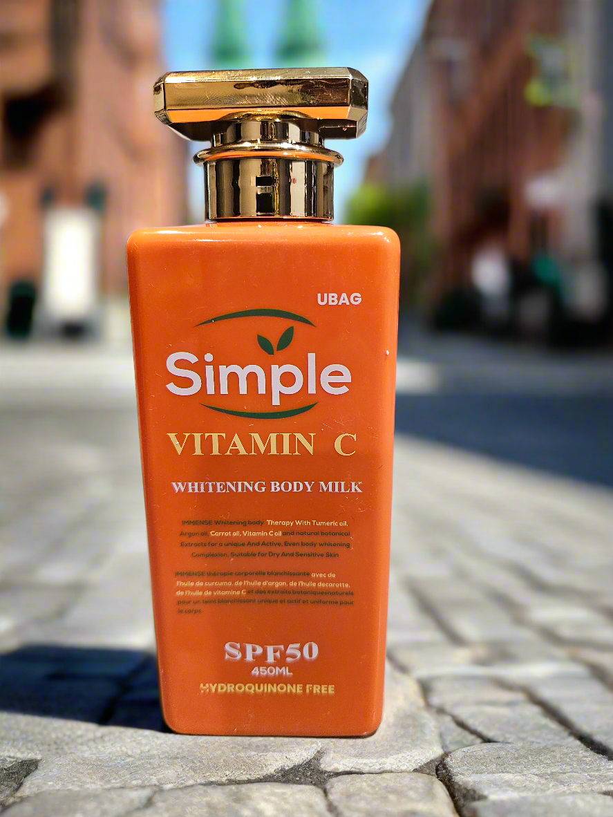 Simple Vitamin C Extra Lightening Body Milk SPF50