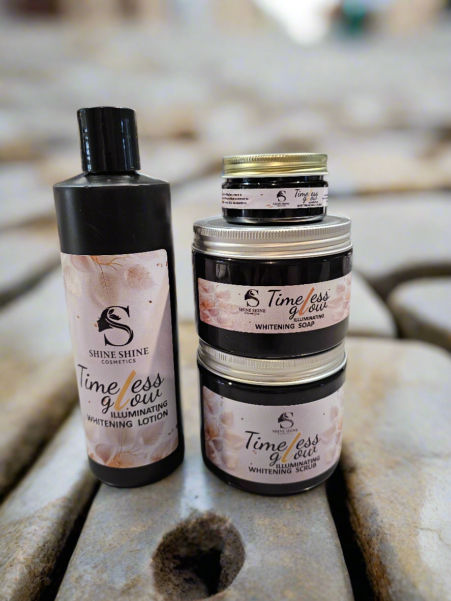 Timeless Glow Illuminating Lightening Set (Lotion, Scrub, Soap and Face Cream)