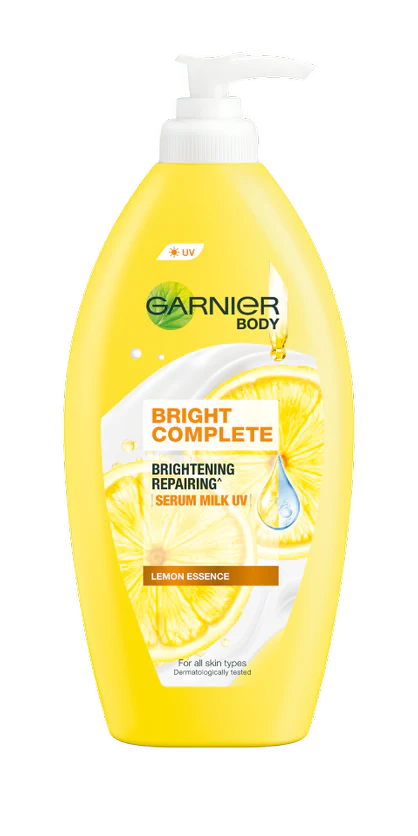 Garnier Body Bright Complete Brightening Repairing Serum Milk UV Lotion