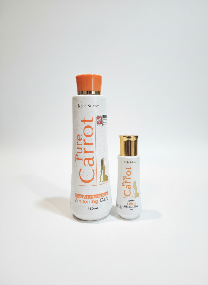 Pure Carrot Kojic Balance White Extra Lightening Care Set (Lotion & Serum)