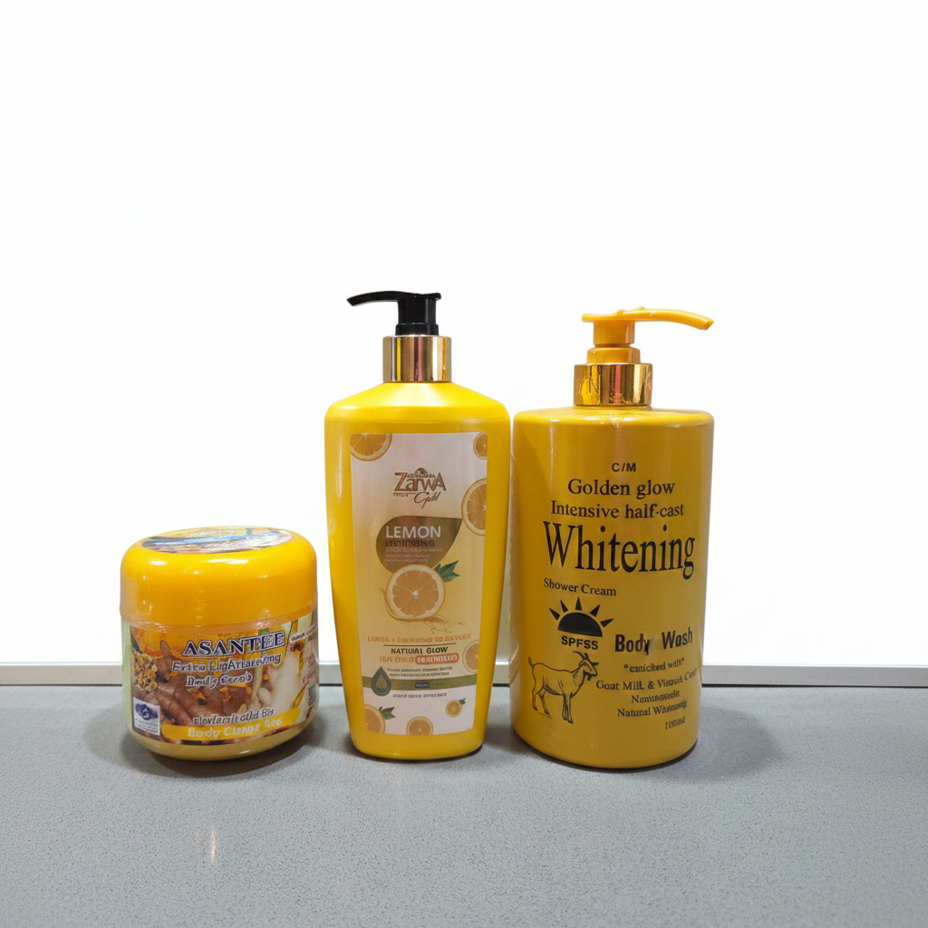 Zarwa Extra Lightening Set Lotion, Body Scrub and Body wash