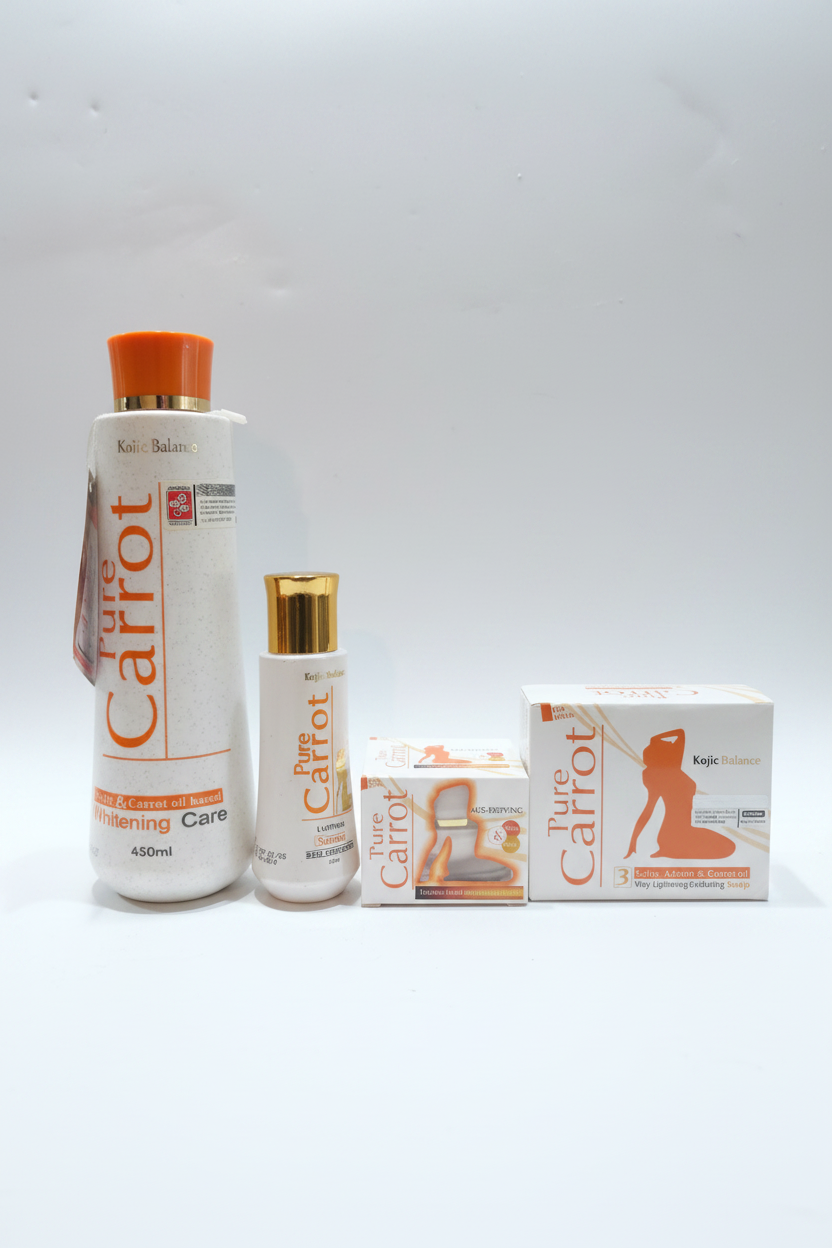 Bio Balance Pure Carrot Lightening Set Lotion, Oil, Face Cream and Soap