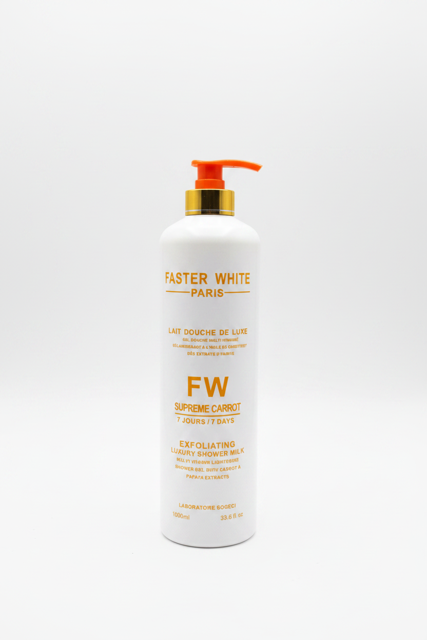 Faster White Paris FW Supreme Carrot 7 Jours Exfoliating Luxury Shower Milk