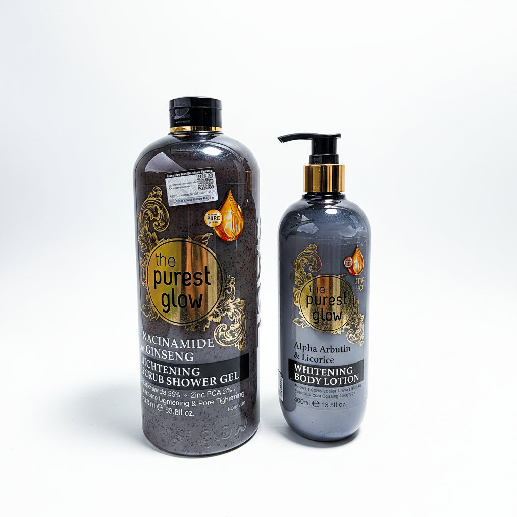 The Purest Glow Brightening Shower Gel + Body Lotion Set