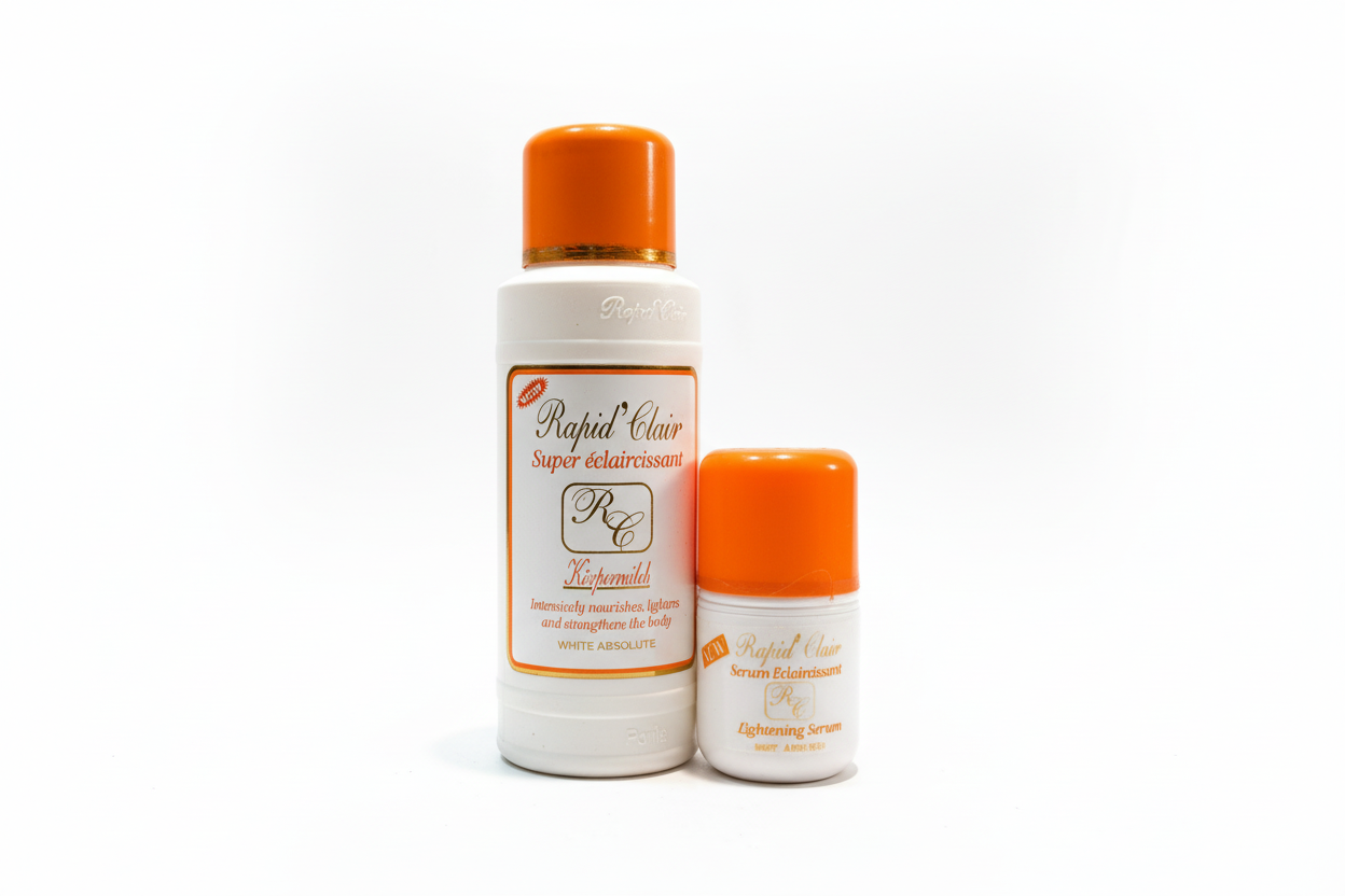 Rapid Clair Super Éclaircissant Body Milk Lotion + Lightening Serum Set