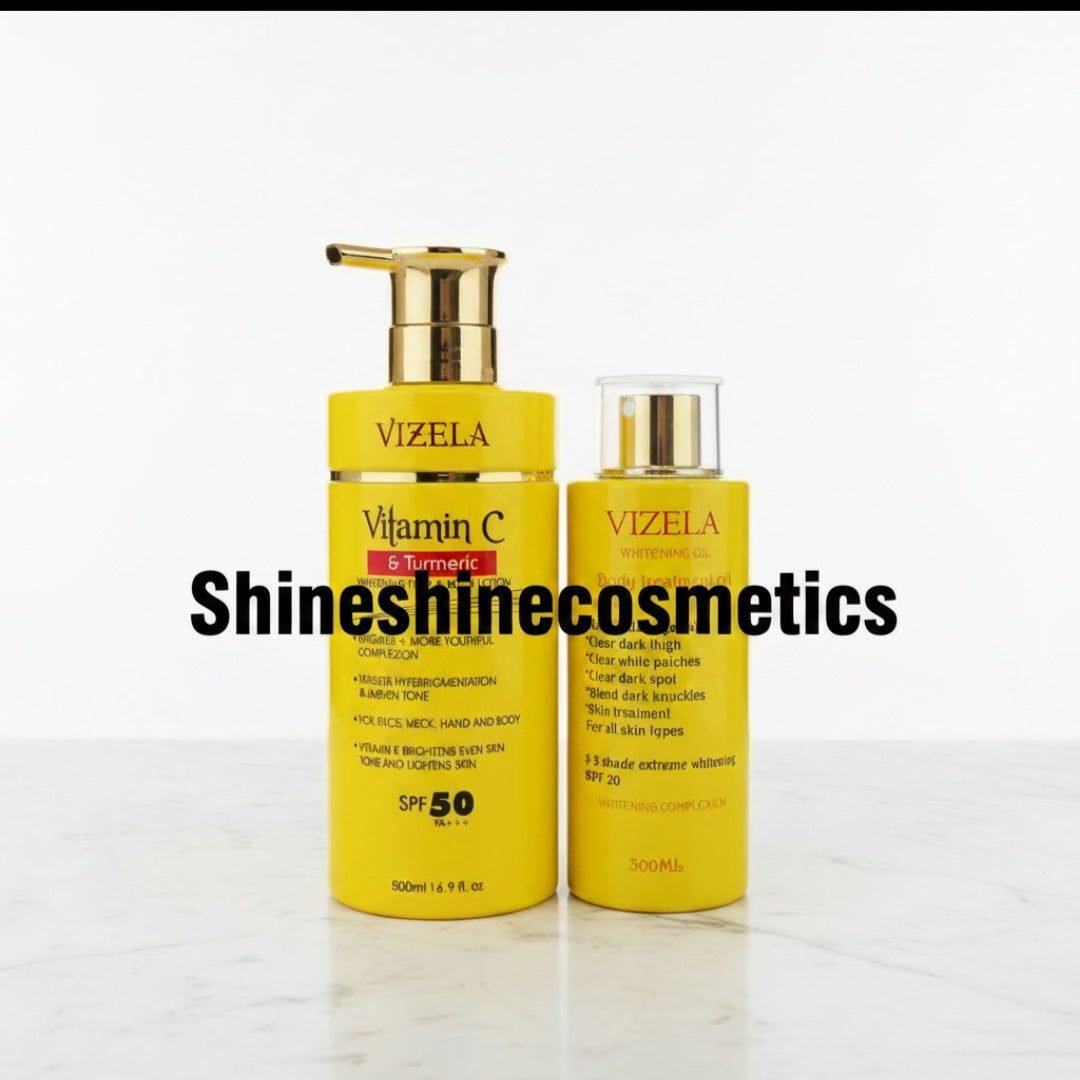 Vizela Vit C & Tumeric Lotion and Vizela Oil